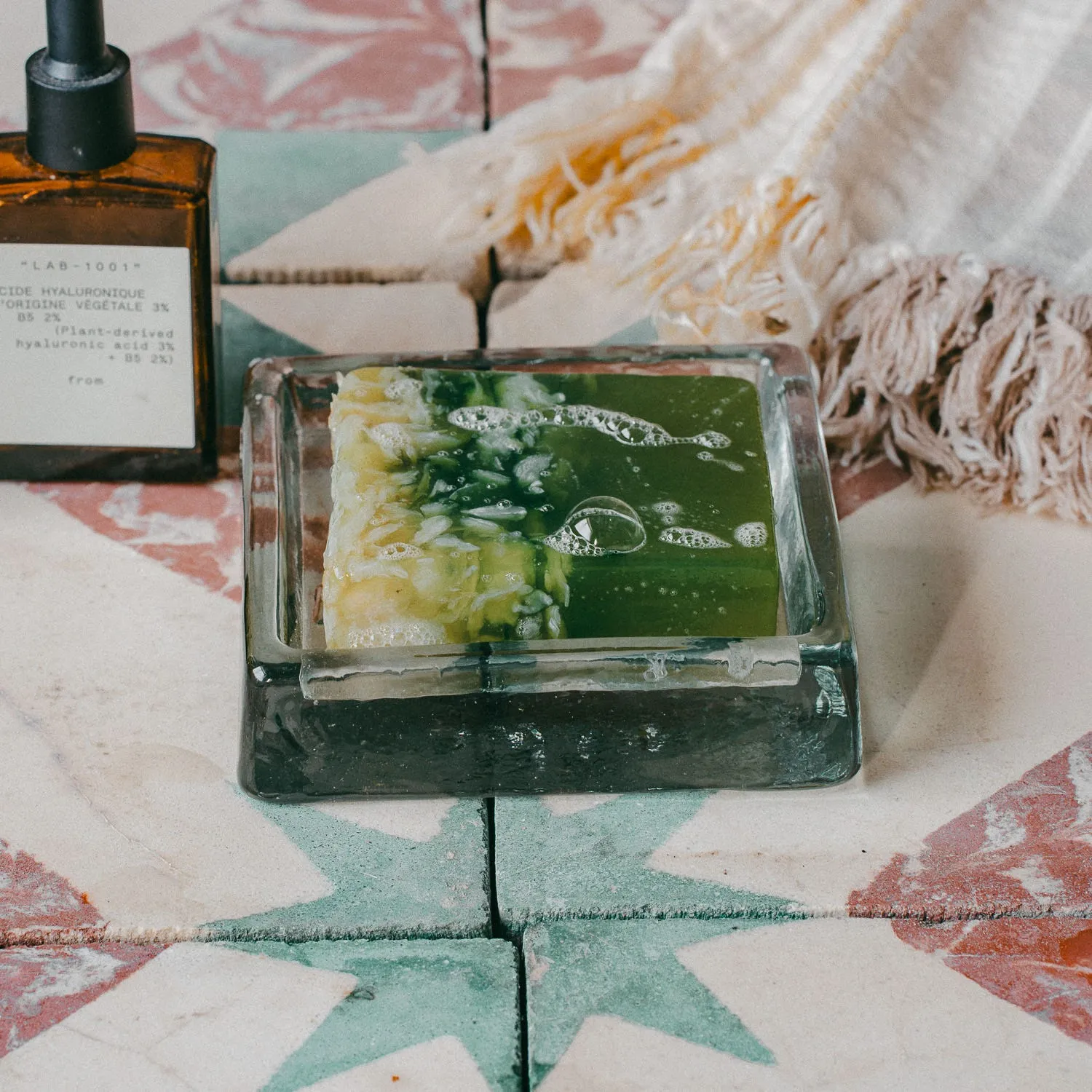 Marseille Glass Soap Dish - Clear