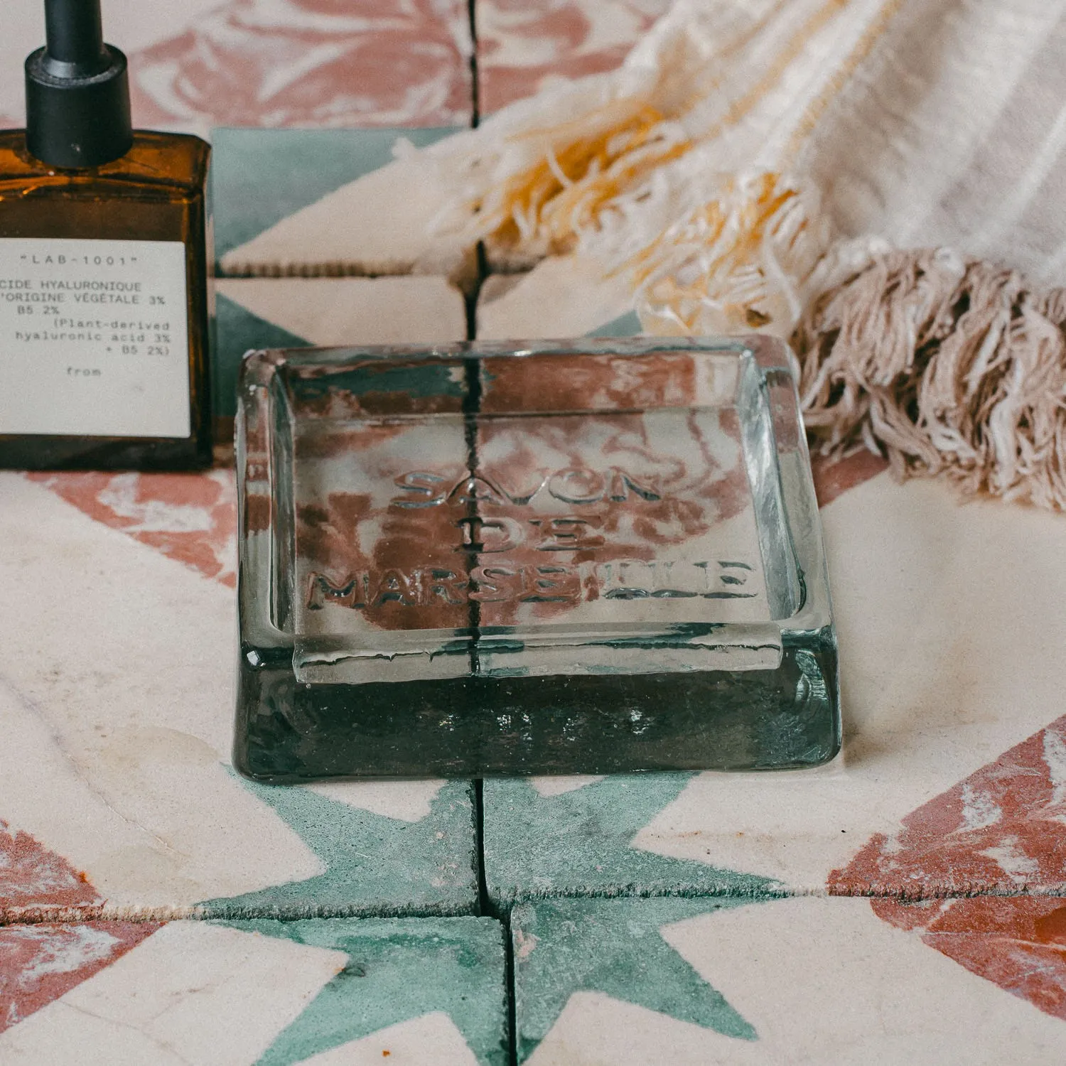 Marseille Glass Soap Dish - Clear