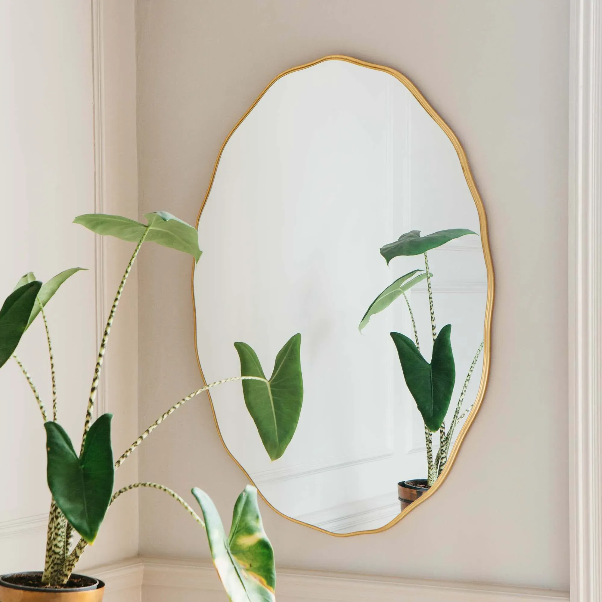 Matilda Oval Wall Mirror - Gold image
