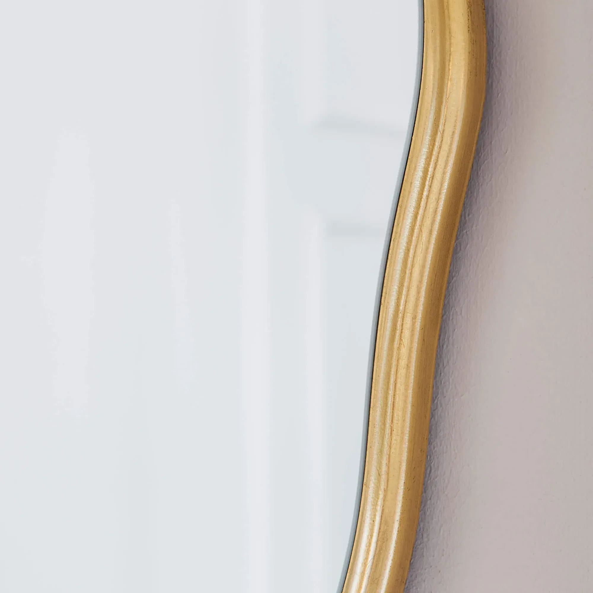 Matilda Round Gold Mirror - Gold, Plastic