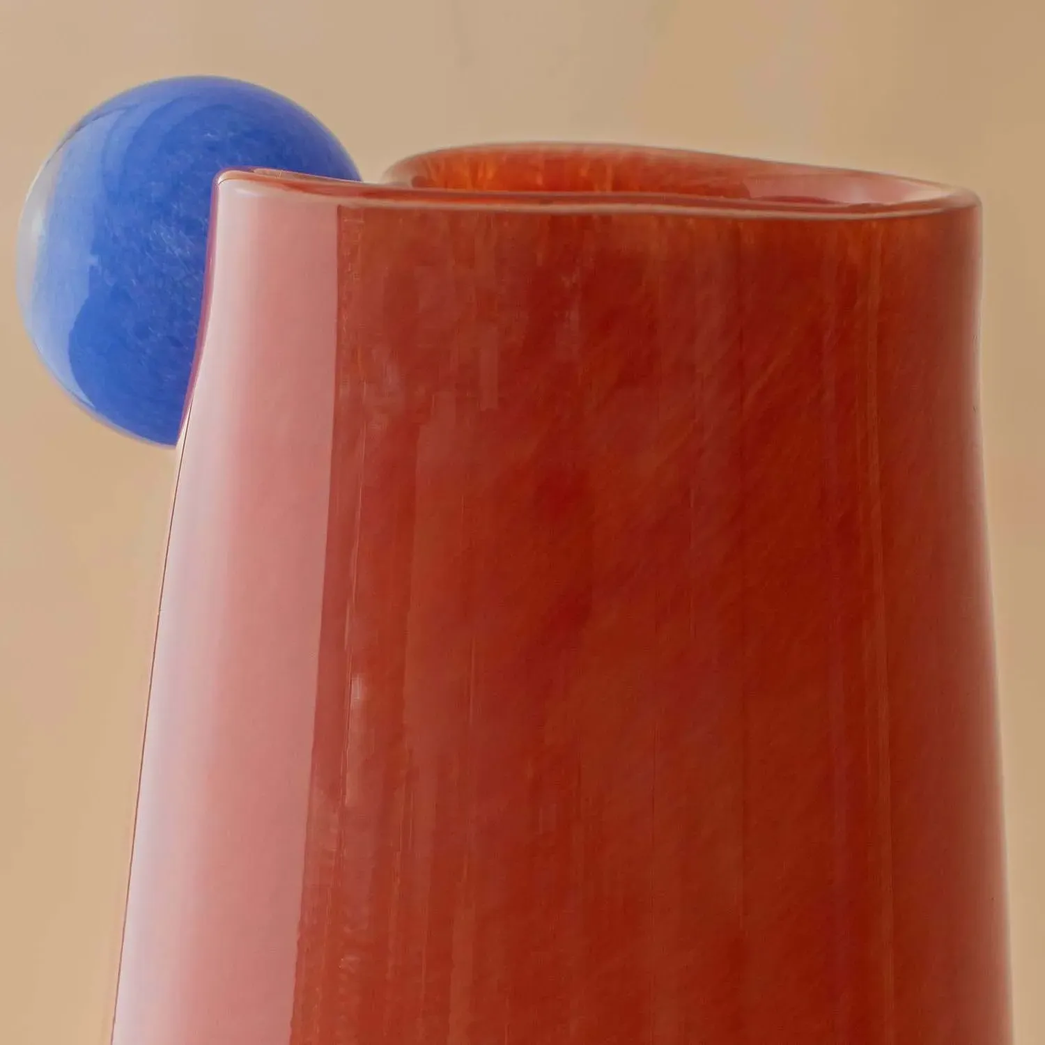 Medium Bolita Vase - Orange, Blue