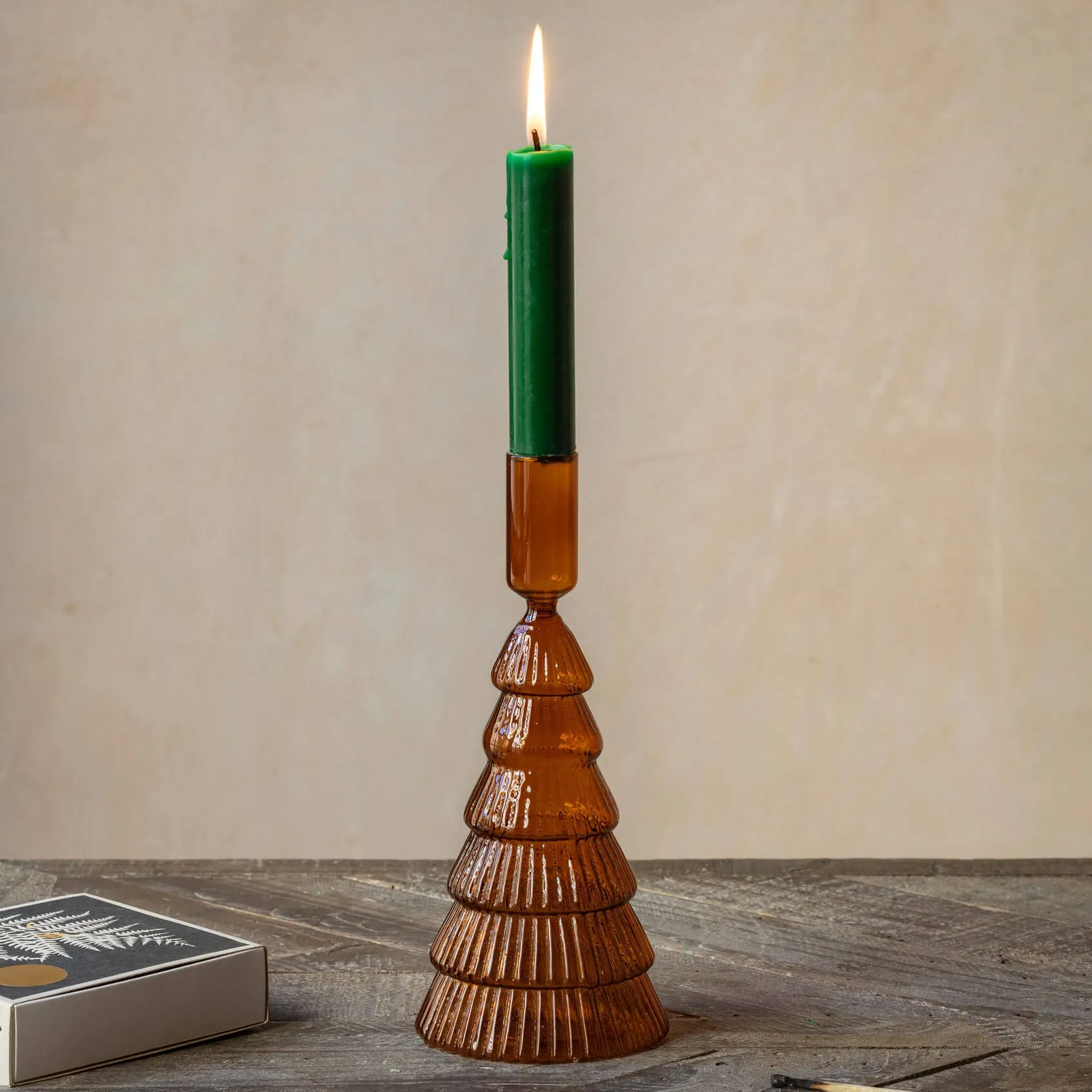 Medium Tree Candle Holder - Amber image