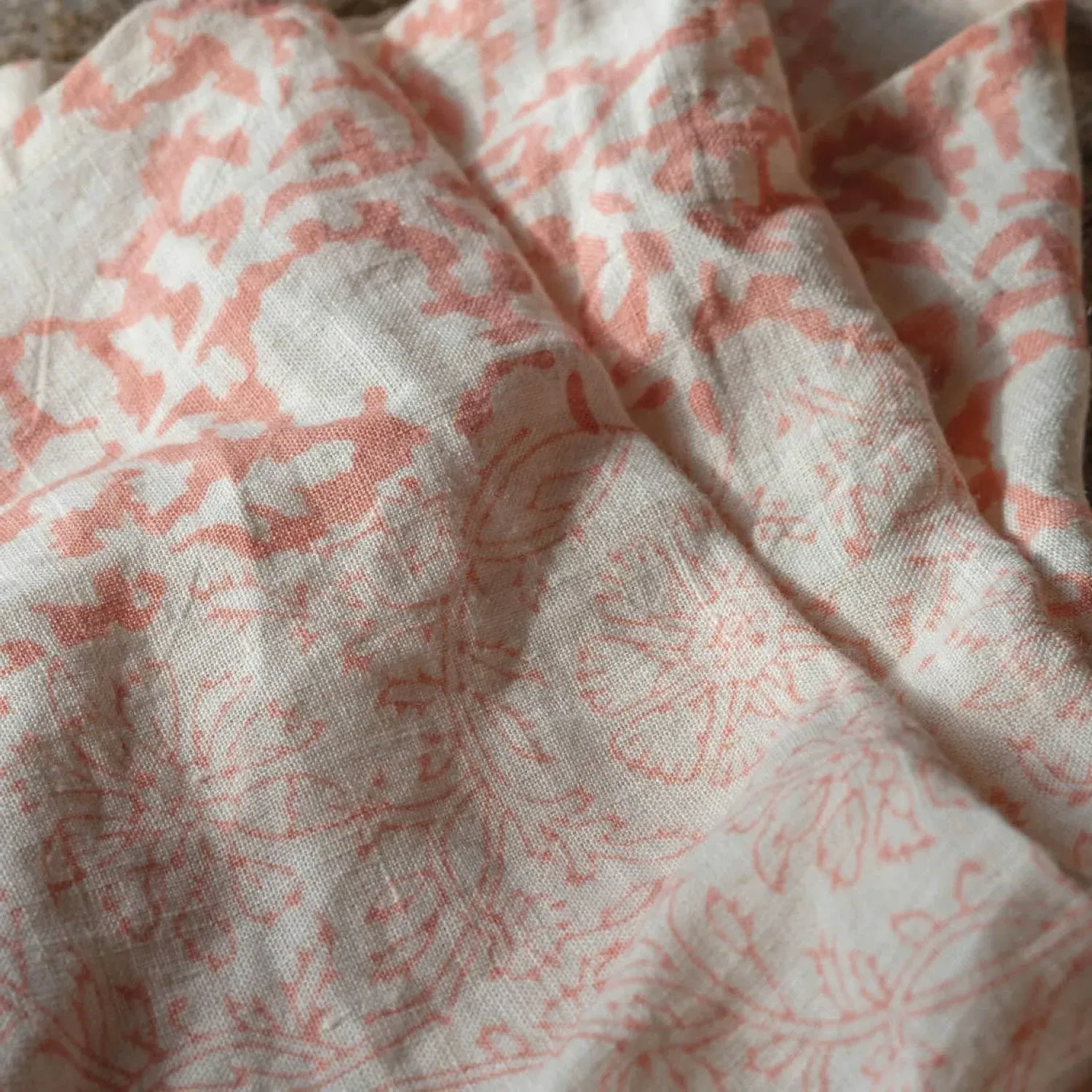 Merielle Block Printed Napkin - Pink