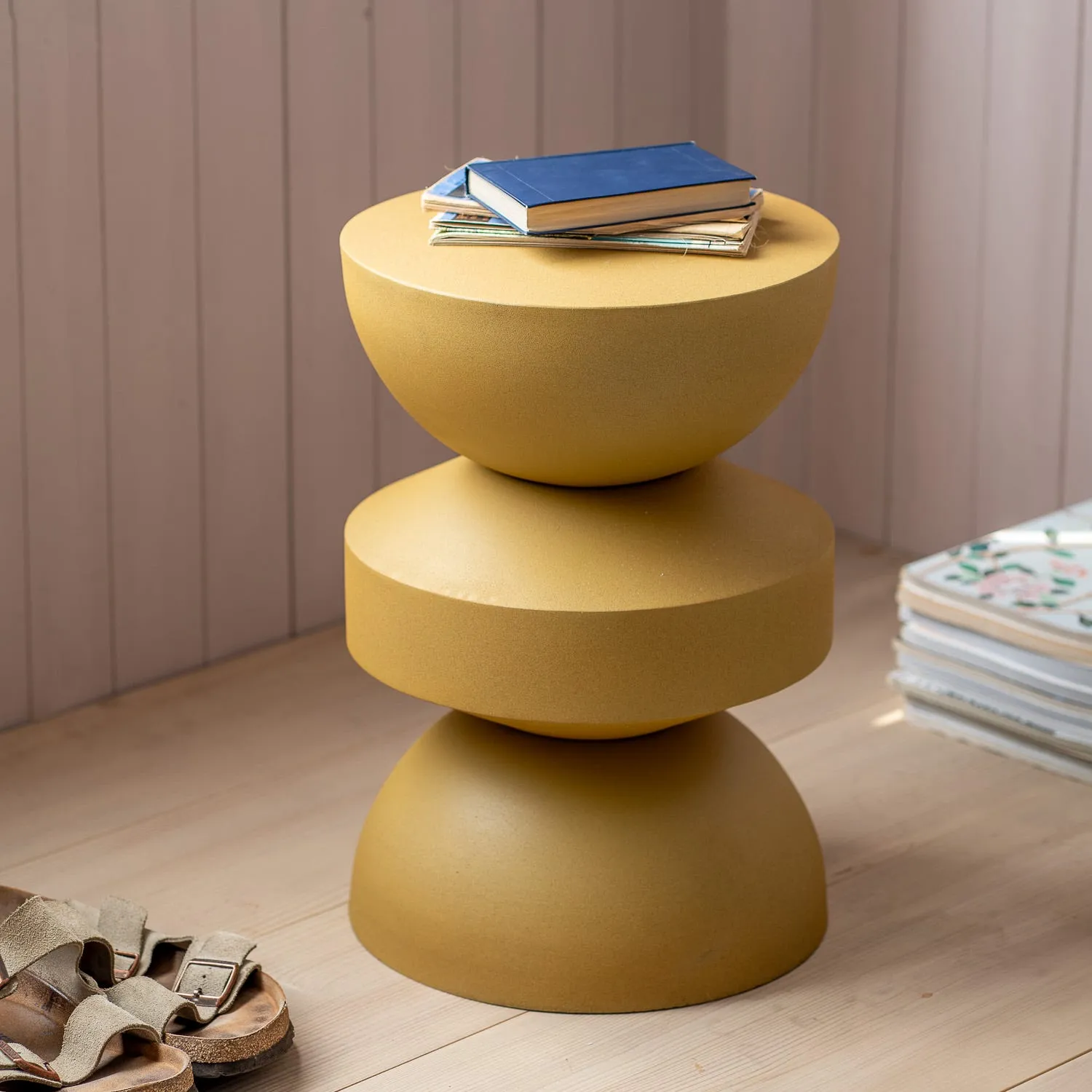 Metal Drum Stool - Green