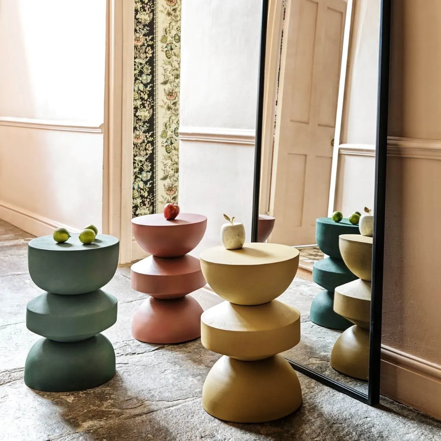 Metal Drum Stool - Green image