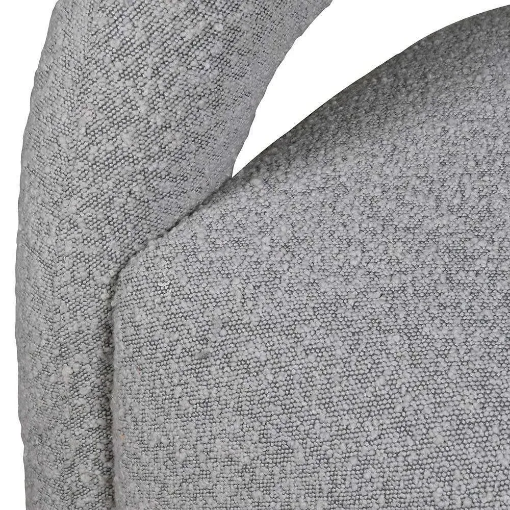 Mika Armchair - Grey, Bouclé