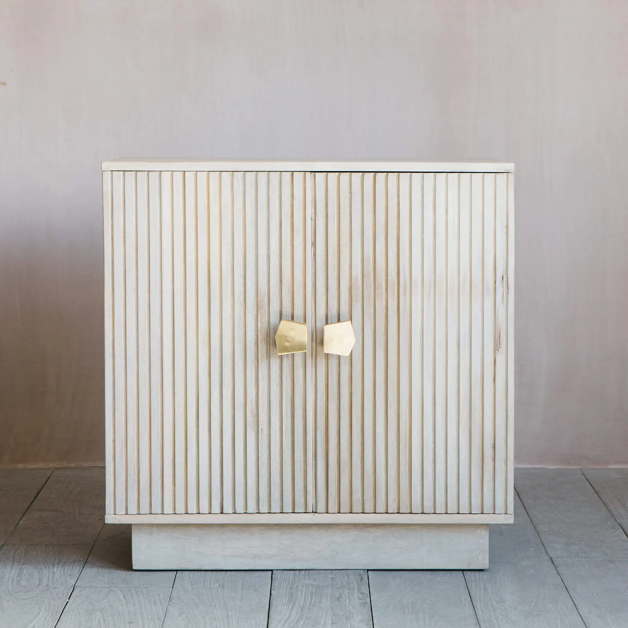 Milton Bedside Table - White, Mango Wood