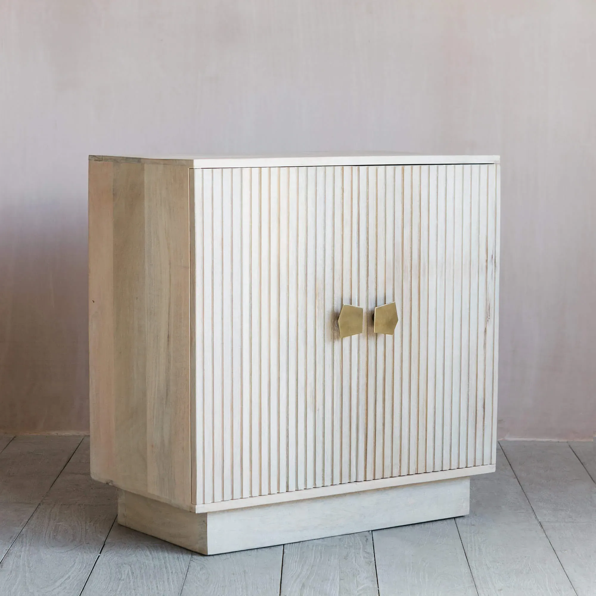 Milton Bedside Table - White, Mango Wood