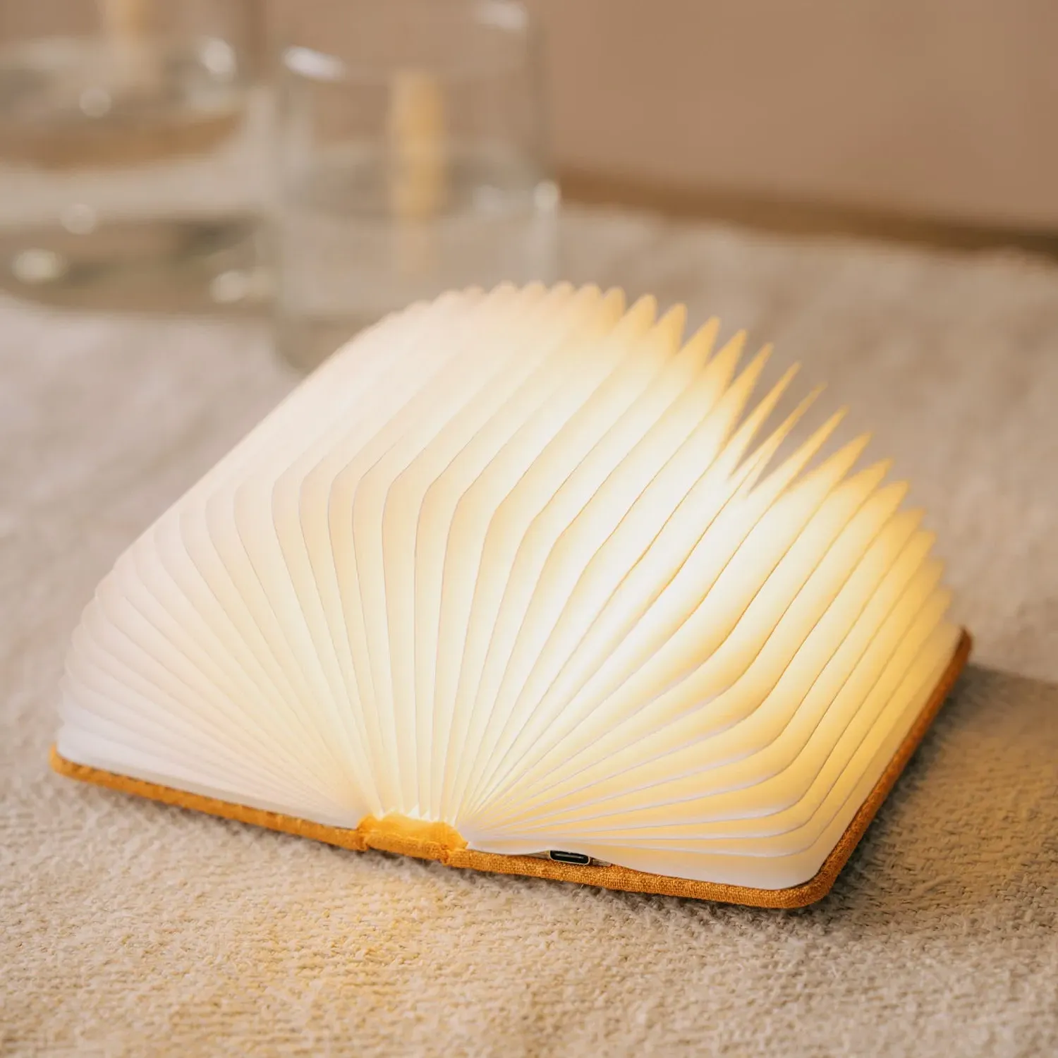 Mini Book Light - Orange, Linen