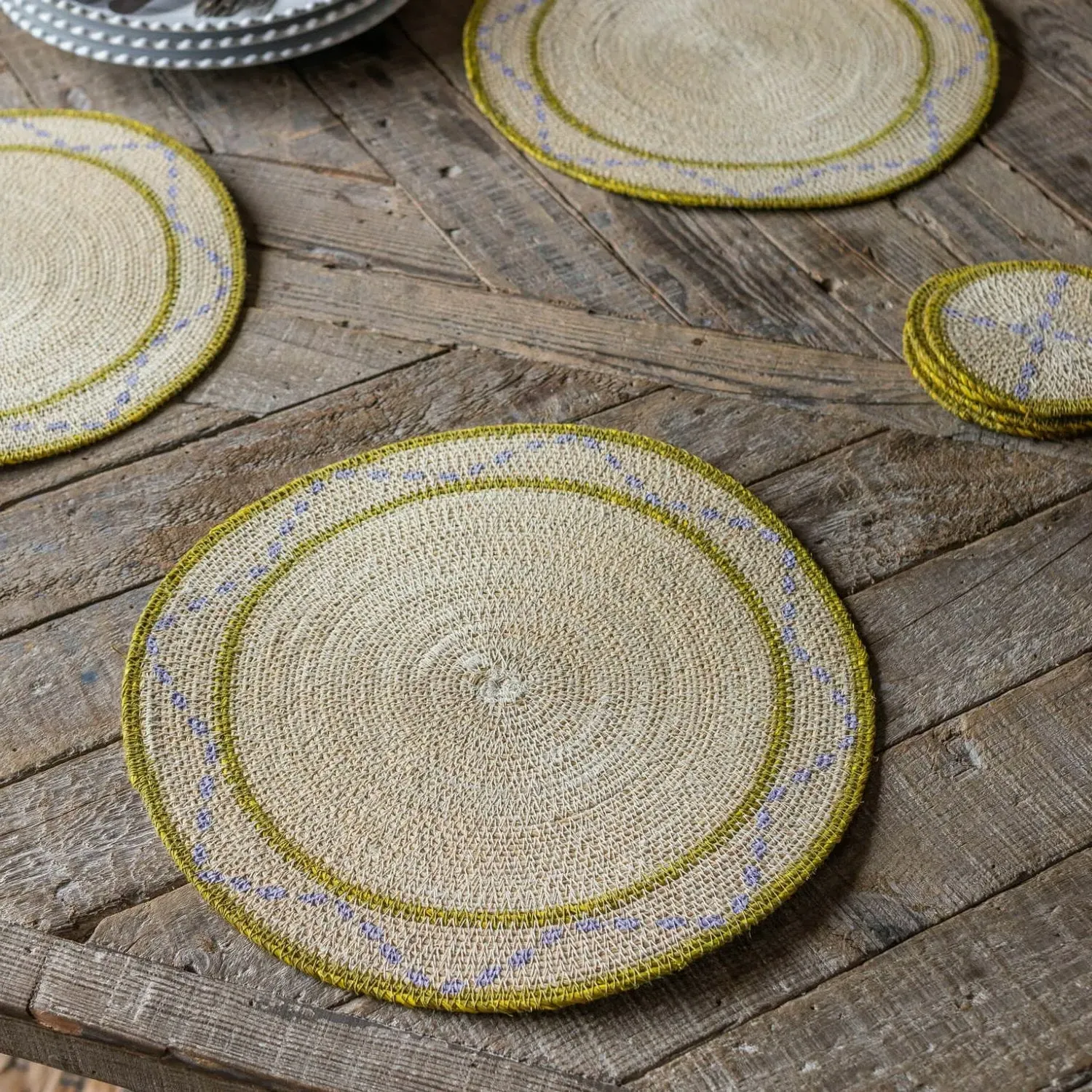 Miro Round Placemat - Moss Green, Seagrass image