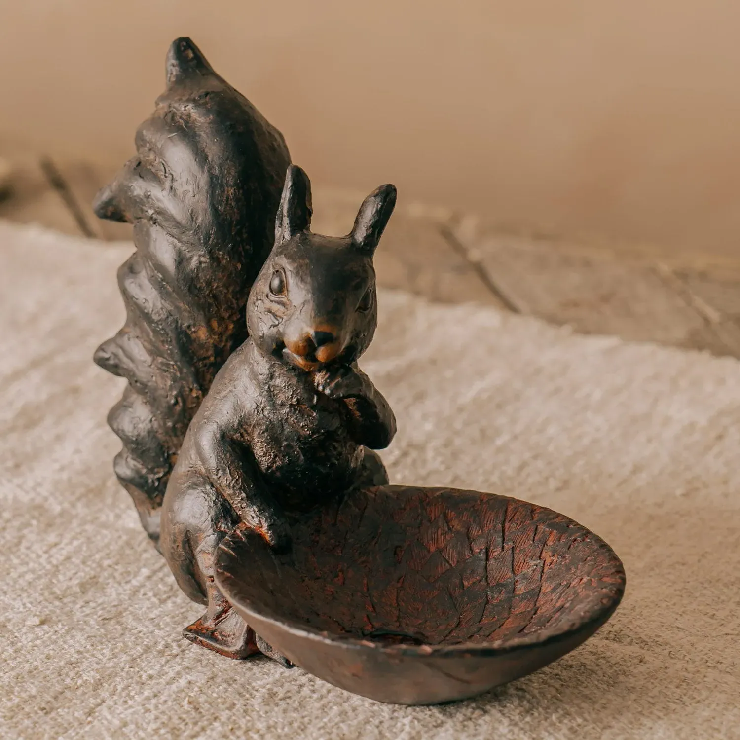 Mischievous Squirrel Trinket Dish - Resin