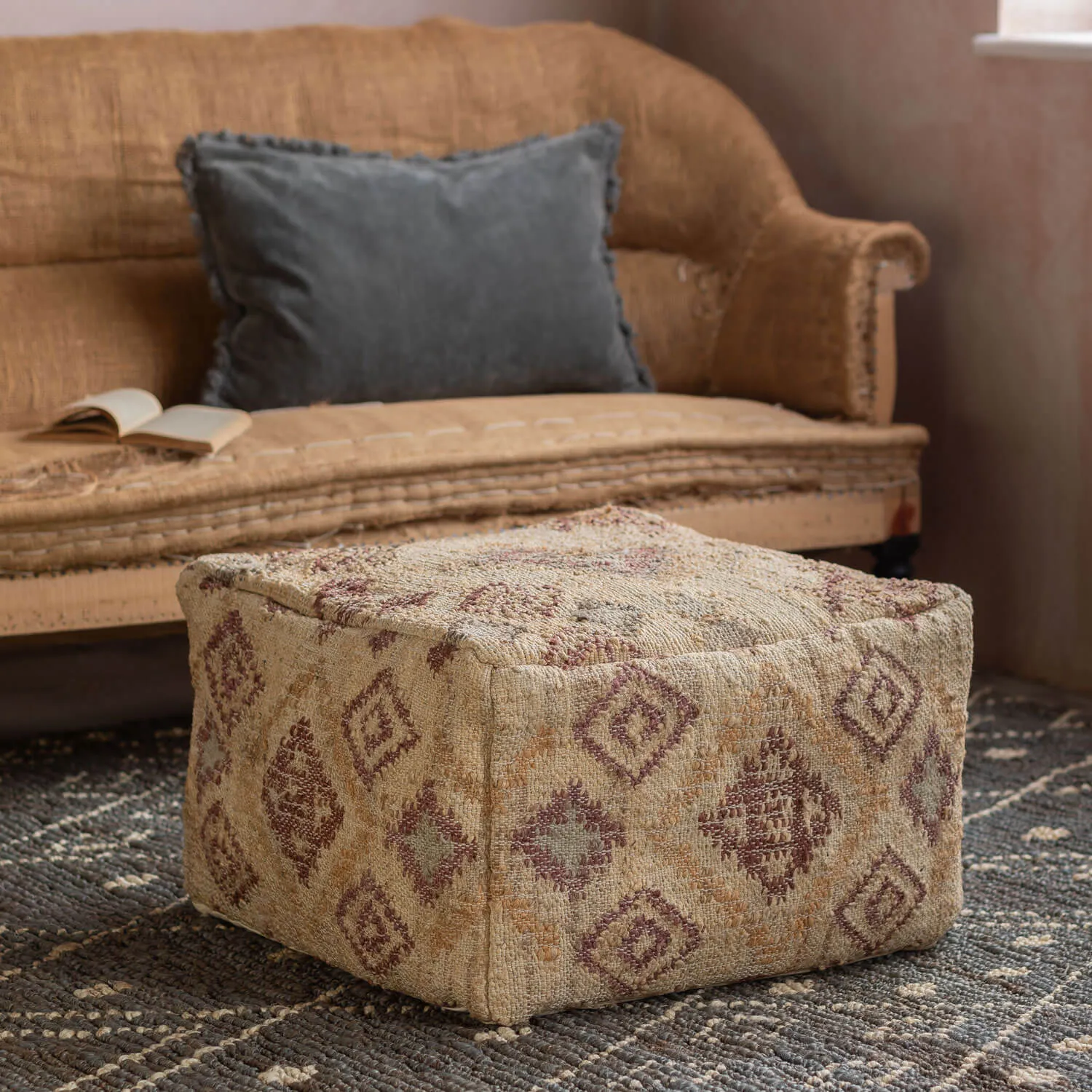Moira Jute Pouffe - Natural image