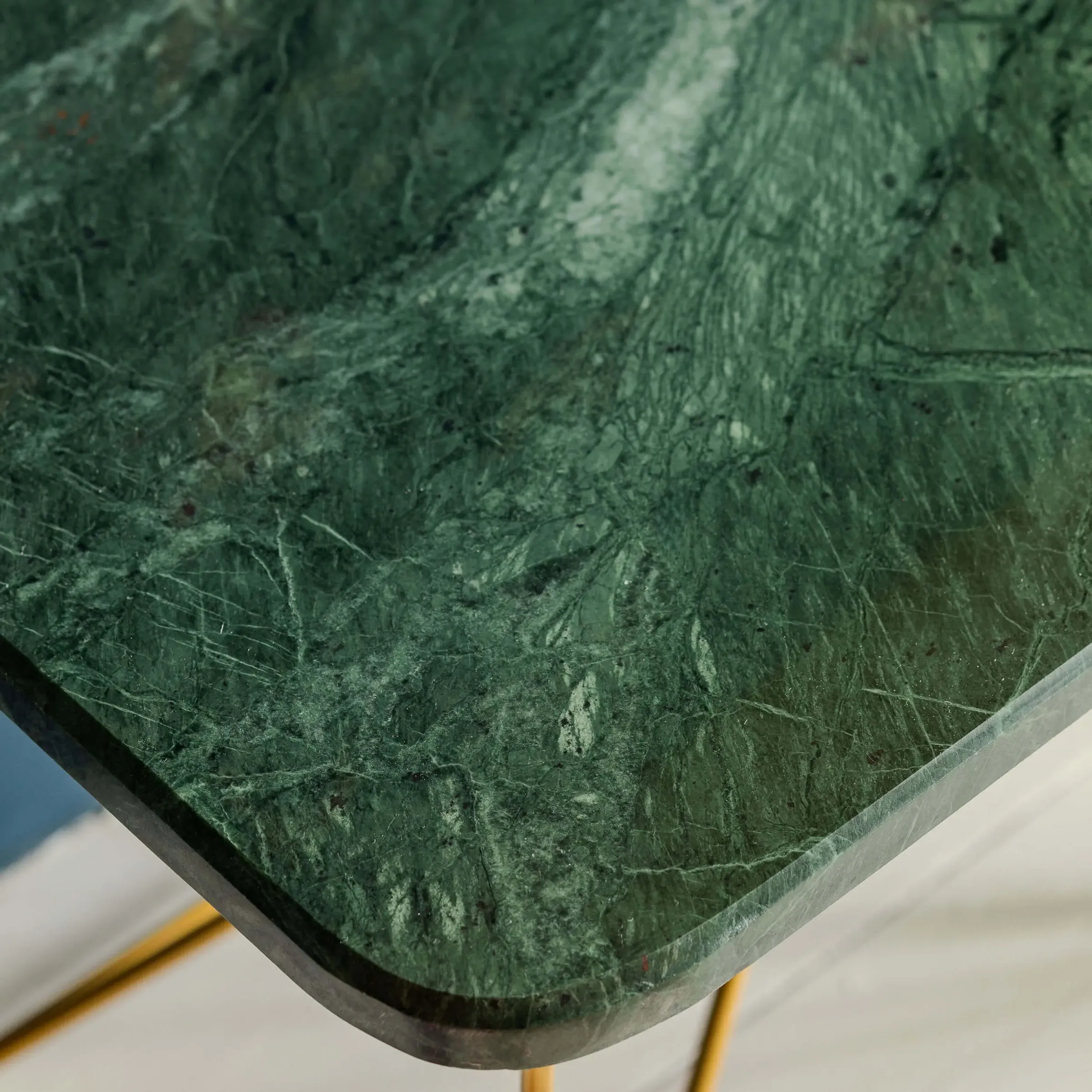 Molecule Side Table - Green, Marble