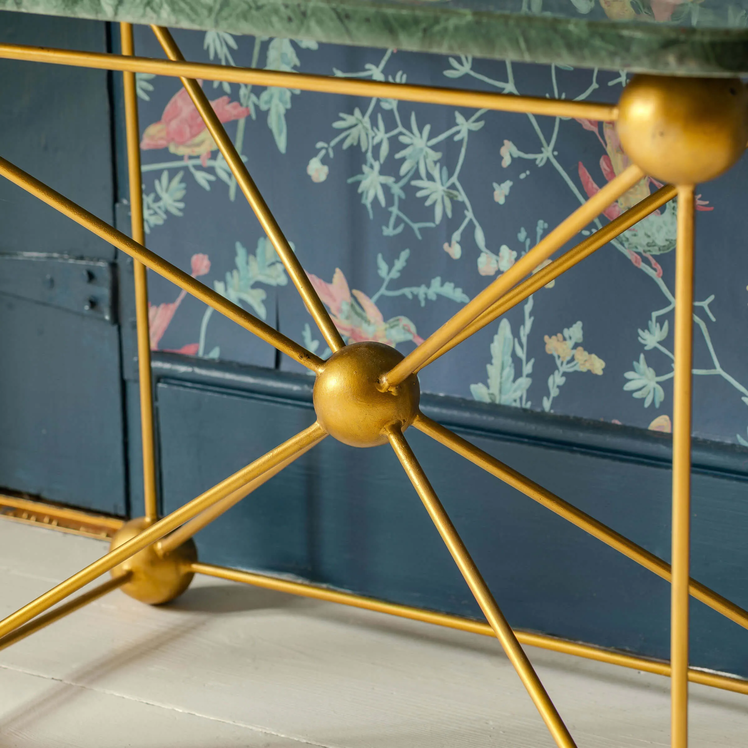 Molecule Side Table - Green, Marble