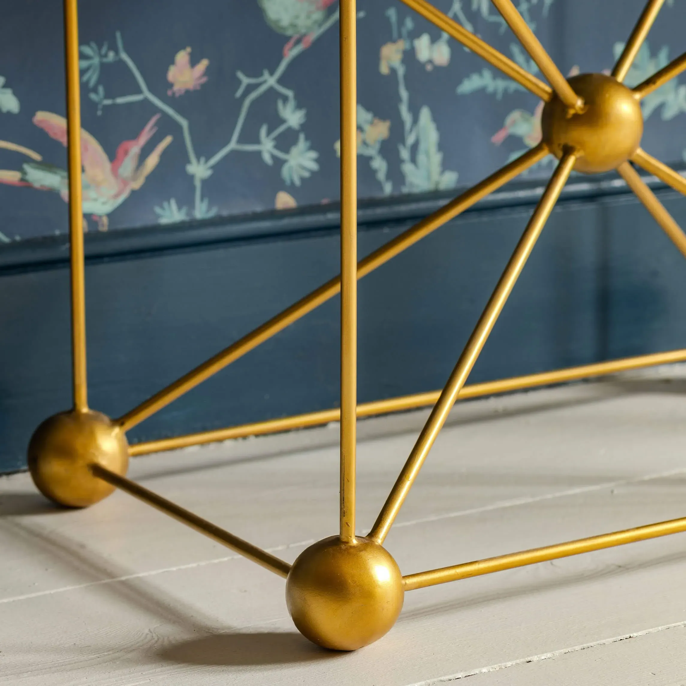 Molecule Side Table - Green, Marble