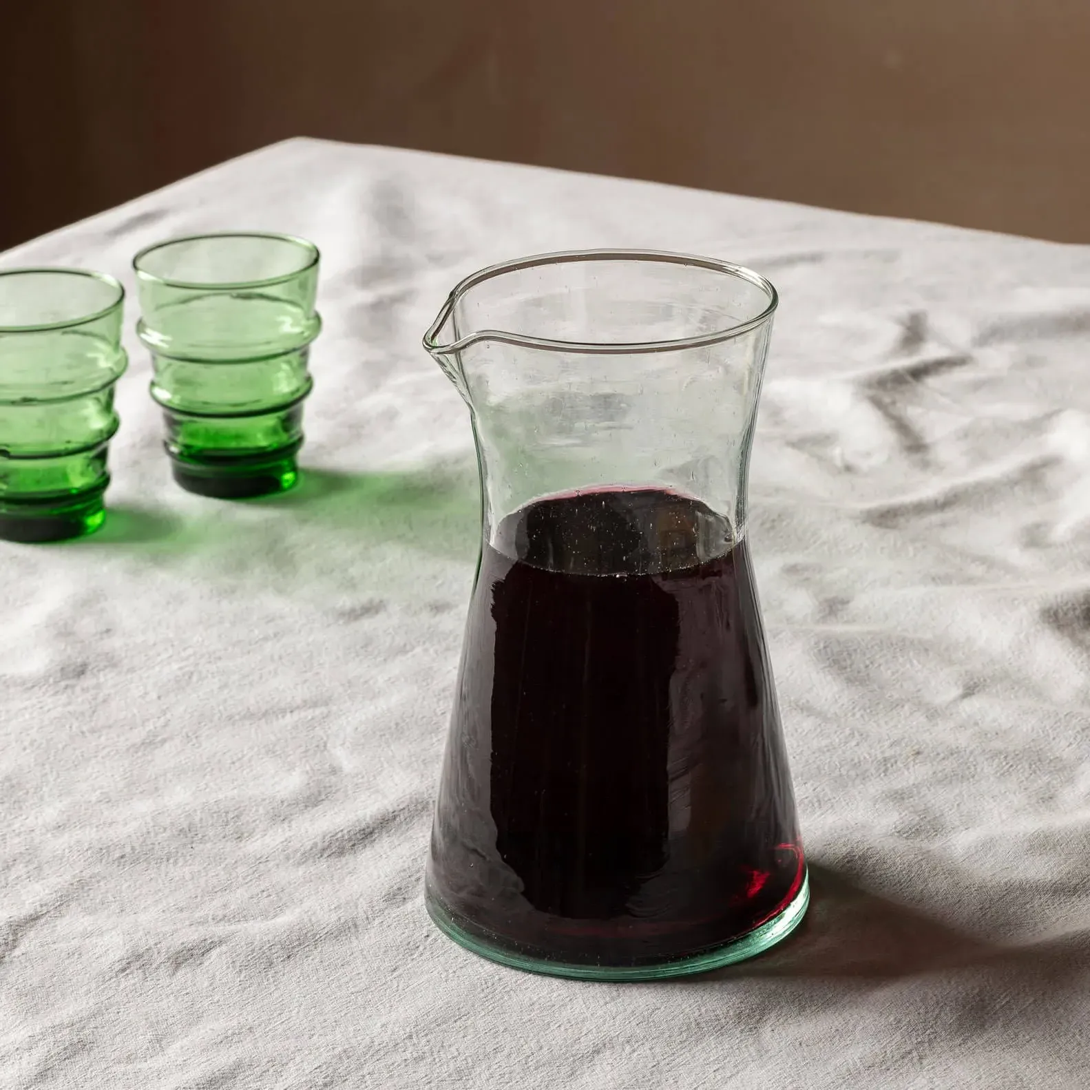 Moroccan Glass Carafe - Clear