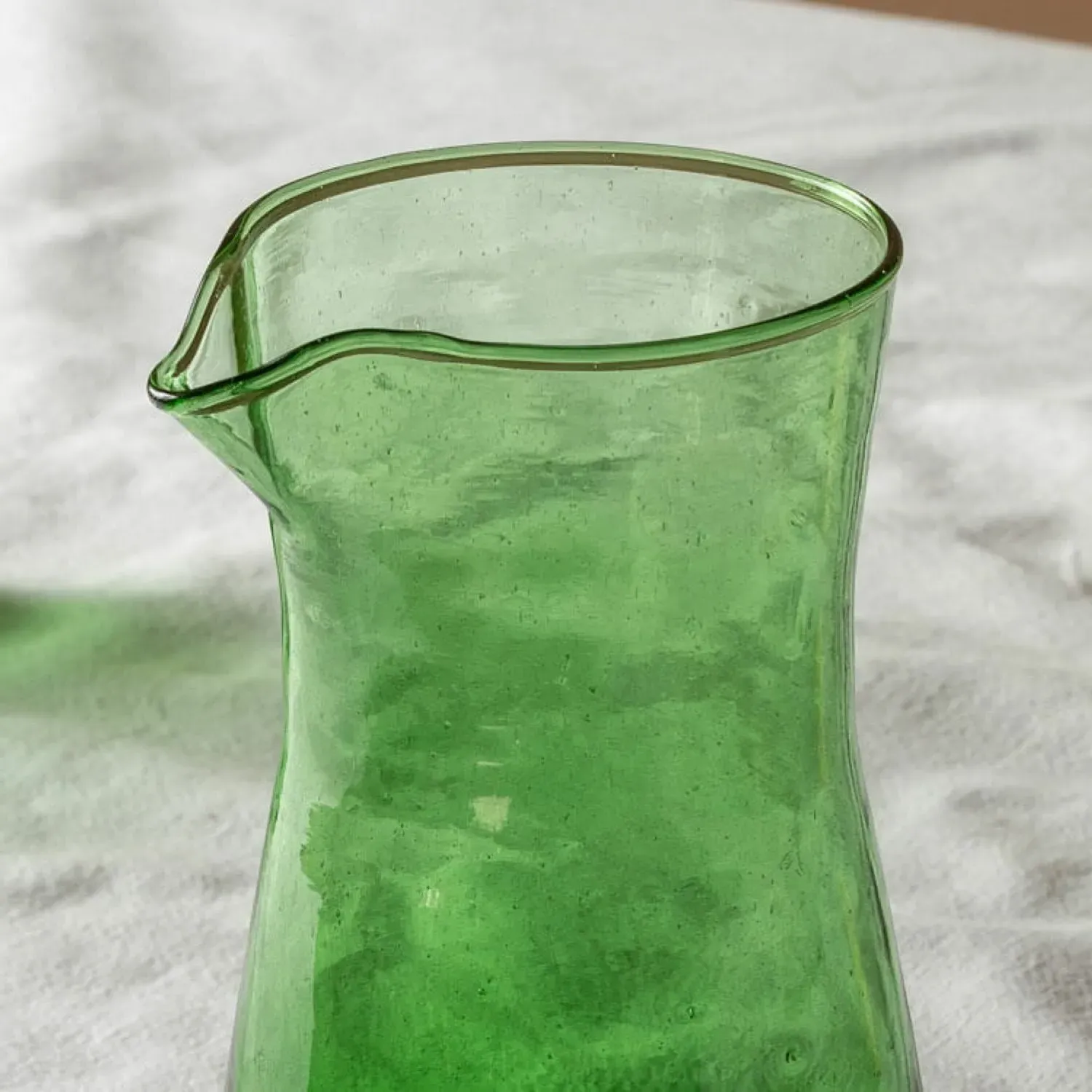 Moroccan Glass Carafe - Green