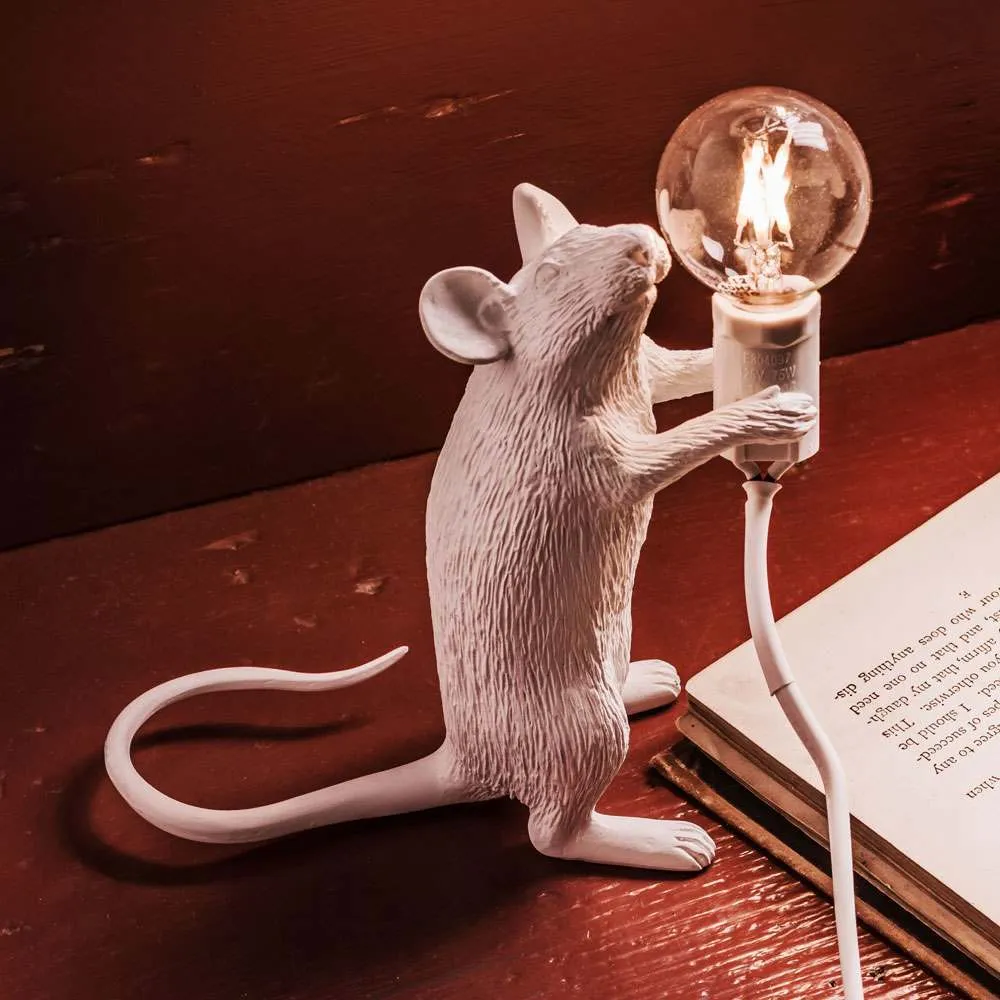 Mouse Lamp Lying - Resin