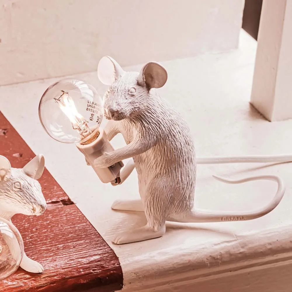 Mouse Lamp Lying - Resin