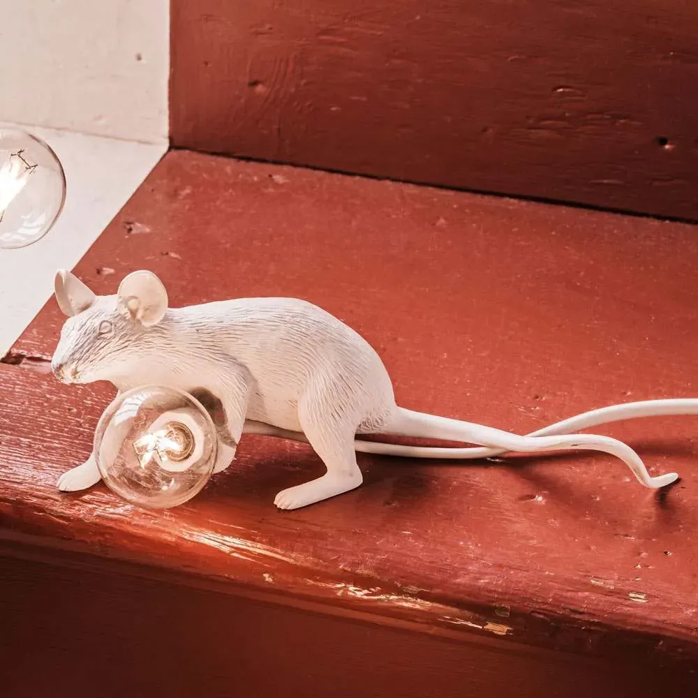 Mouse Lamp Lying - Resin