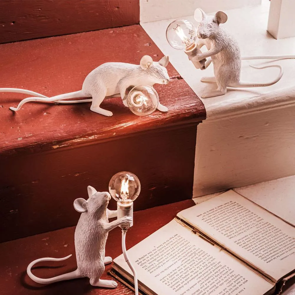 Mouse Lamp Lying - Resin image
