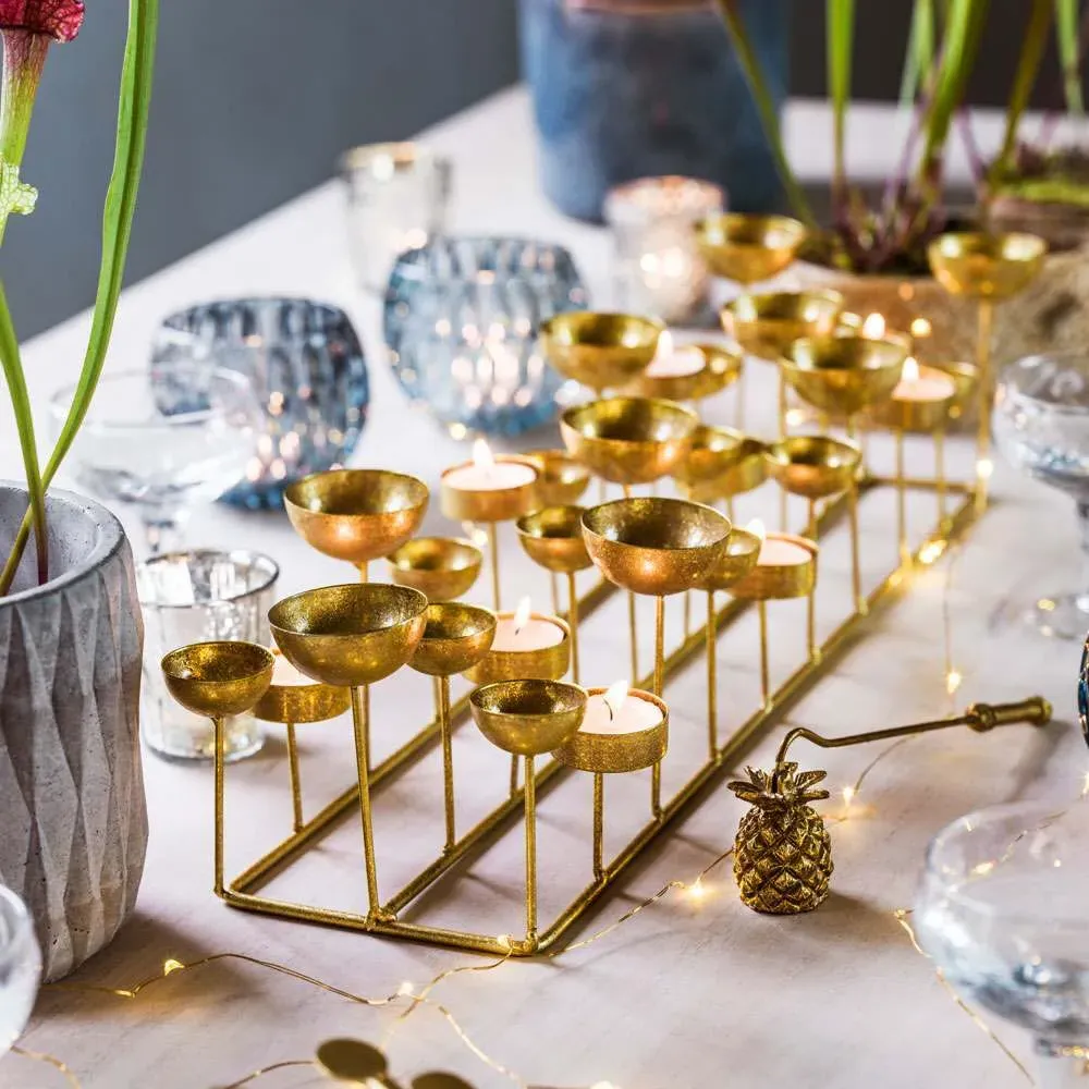 Multi Tea Light Holder - Gold