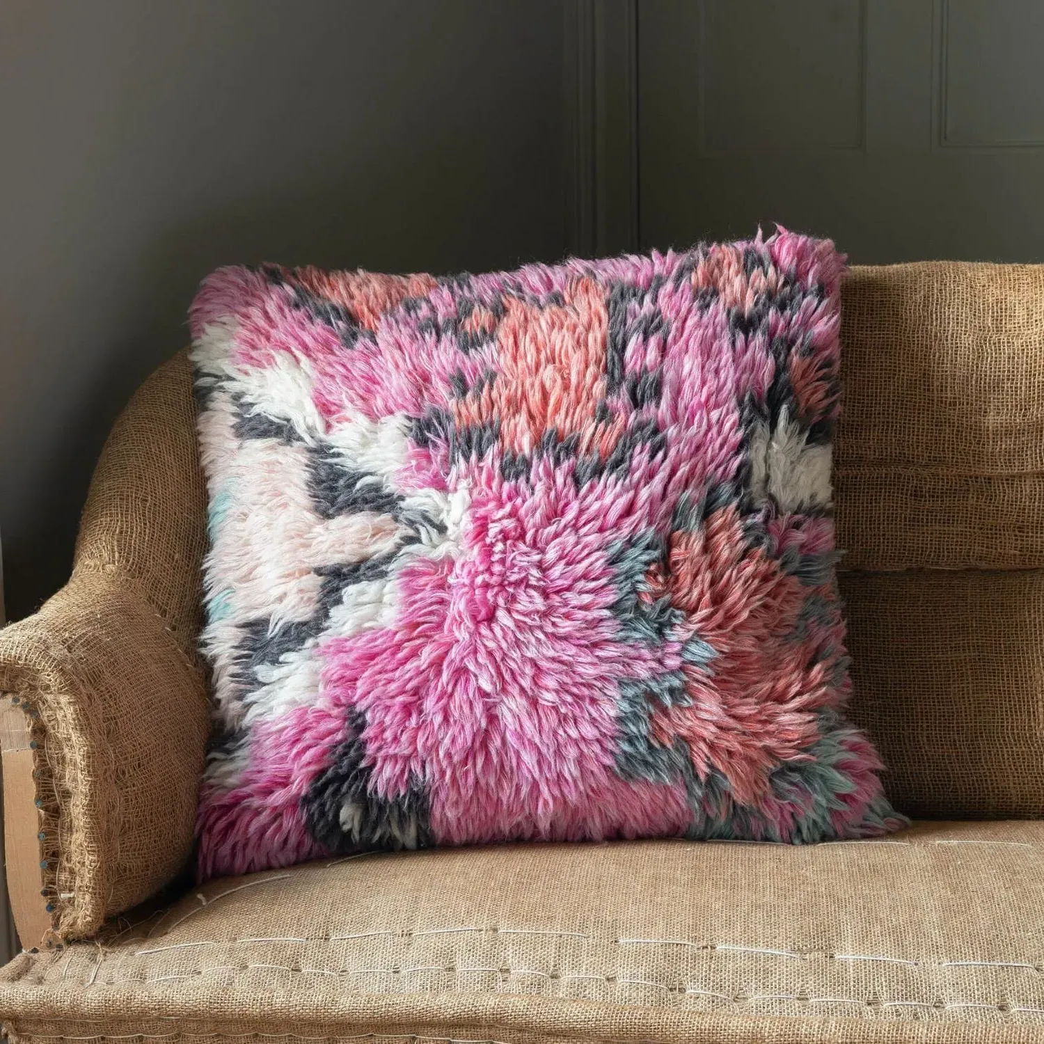 Myla Cushion - Light Pink, New Zealand Wool