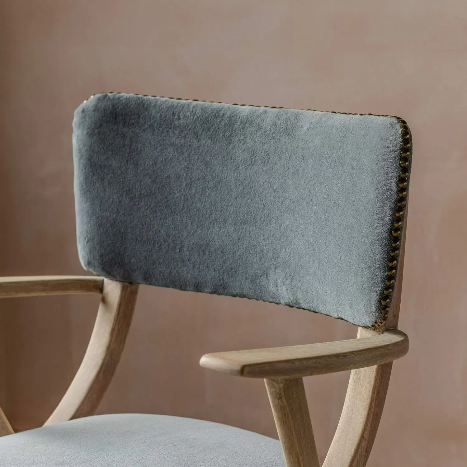 Myles Armchair - Grey, Velvet