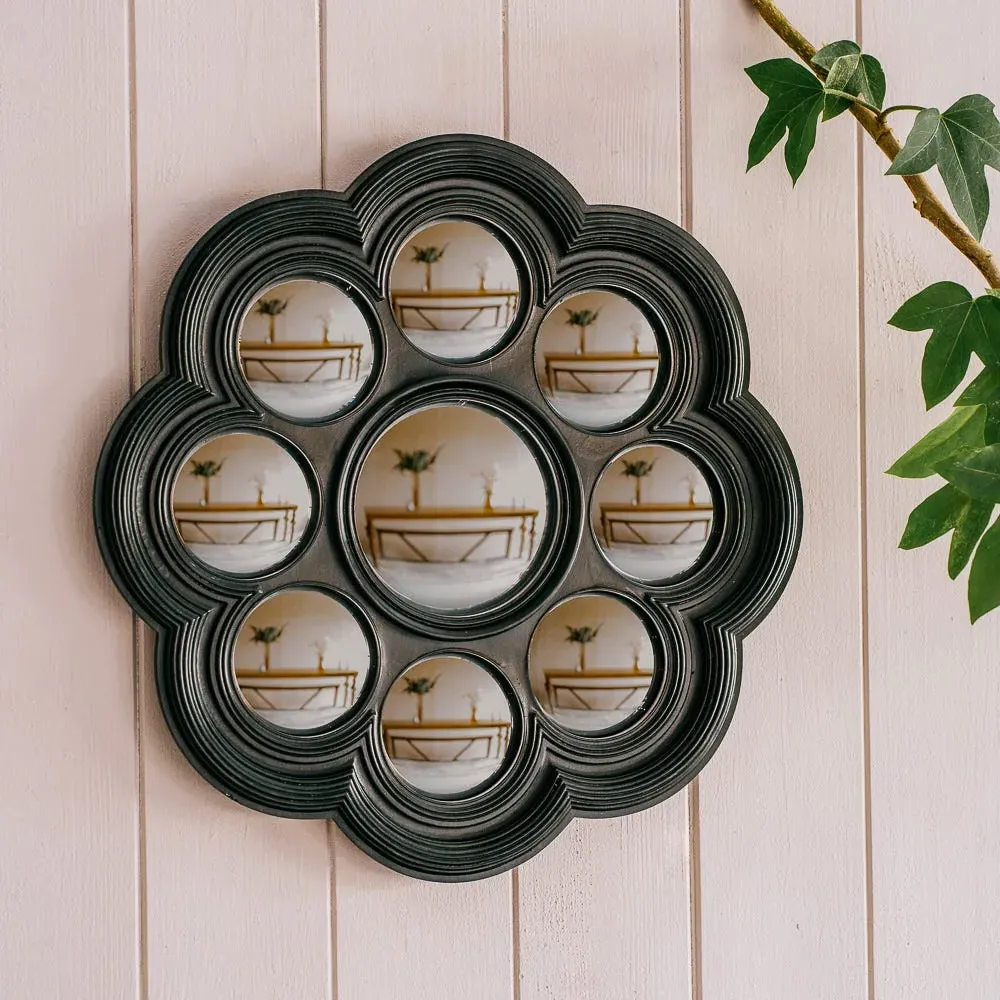 Myriad Convex Wall Mirror - Black, Resin