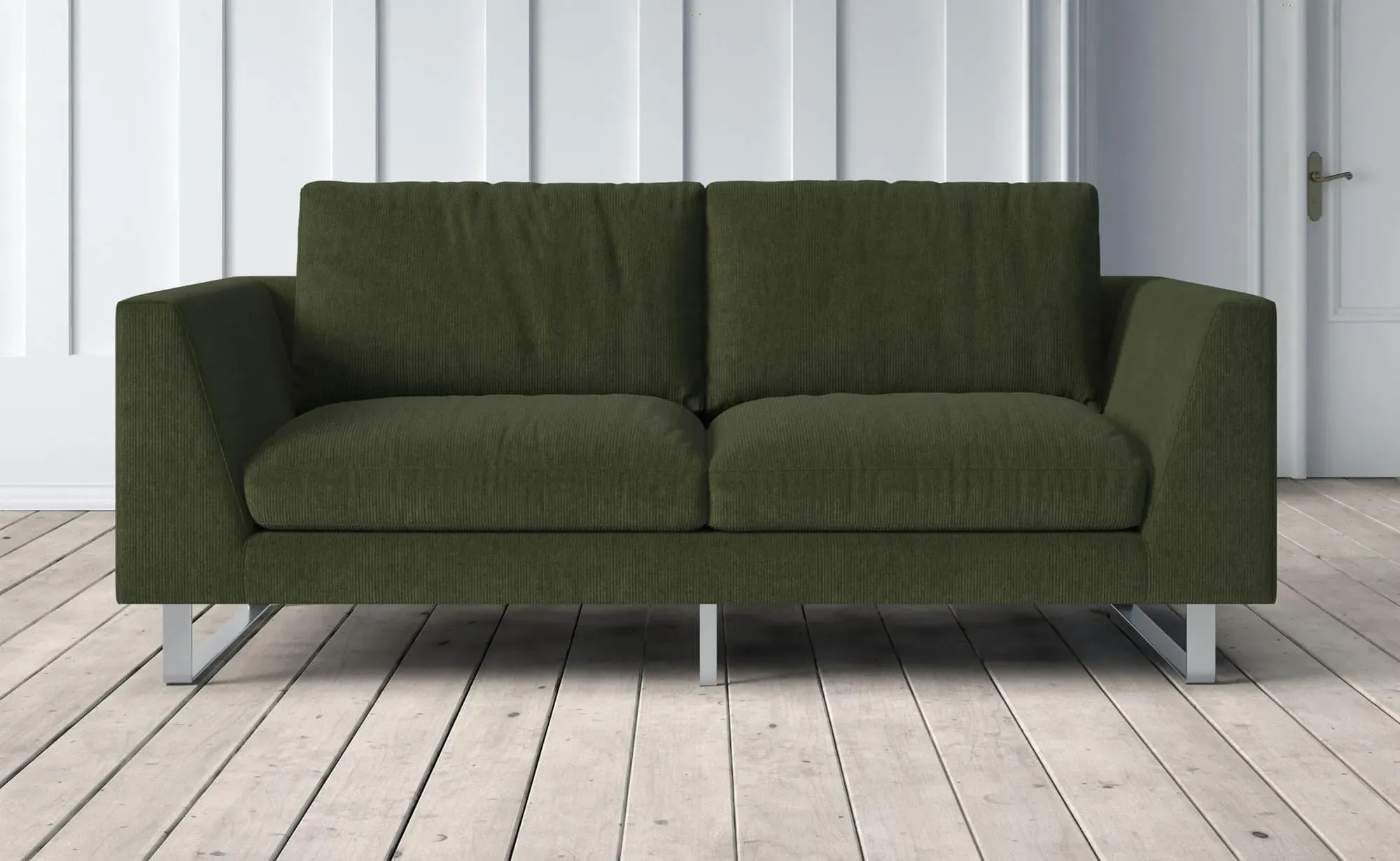 New York 2-Seater Sofa - Dark Green