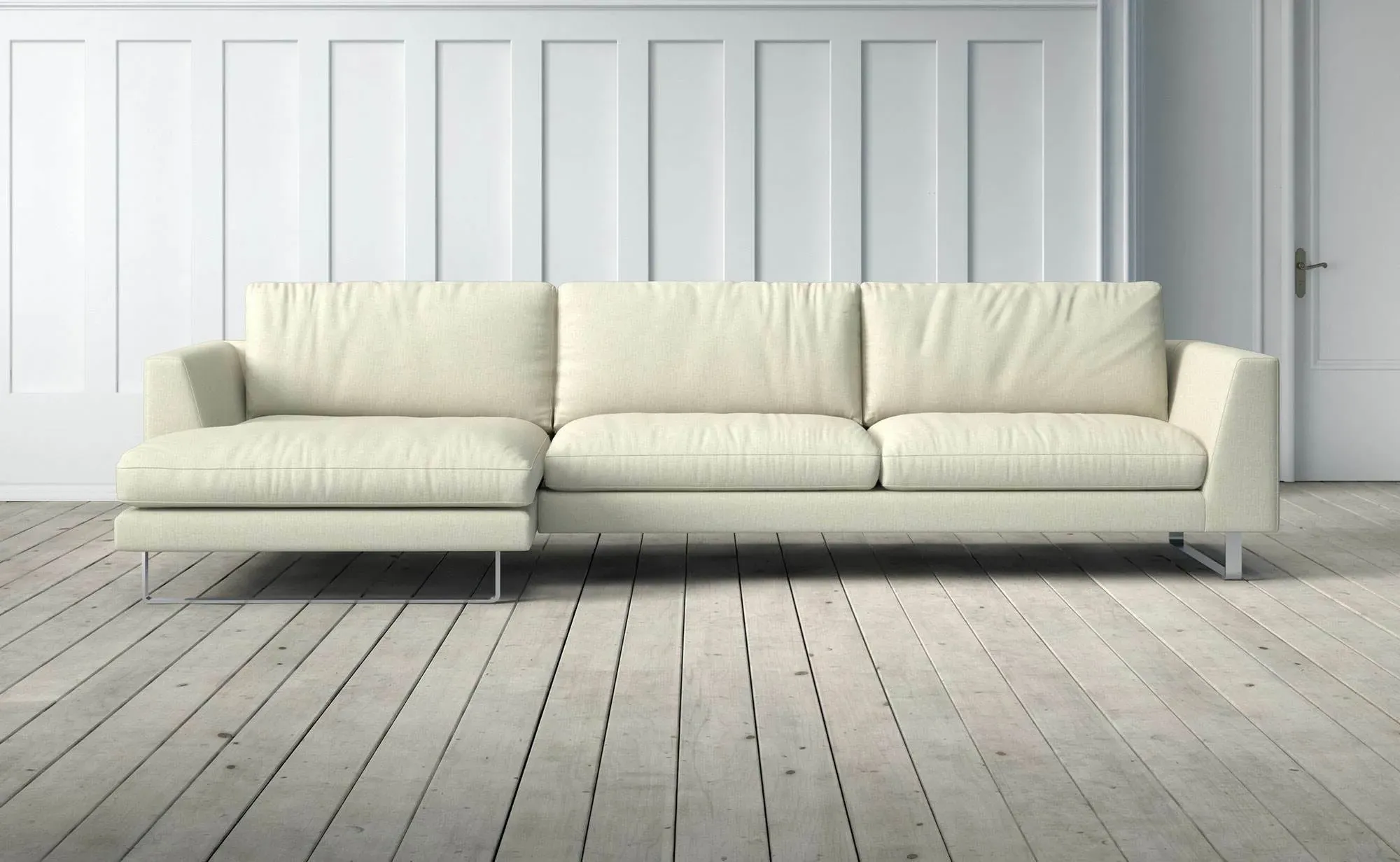 New York 3-Seater Right Chaise Sofa - Natural