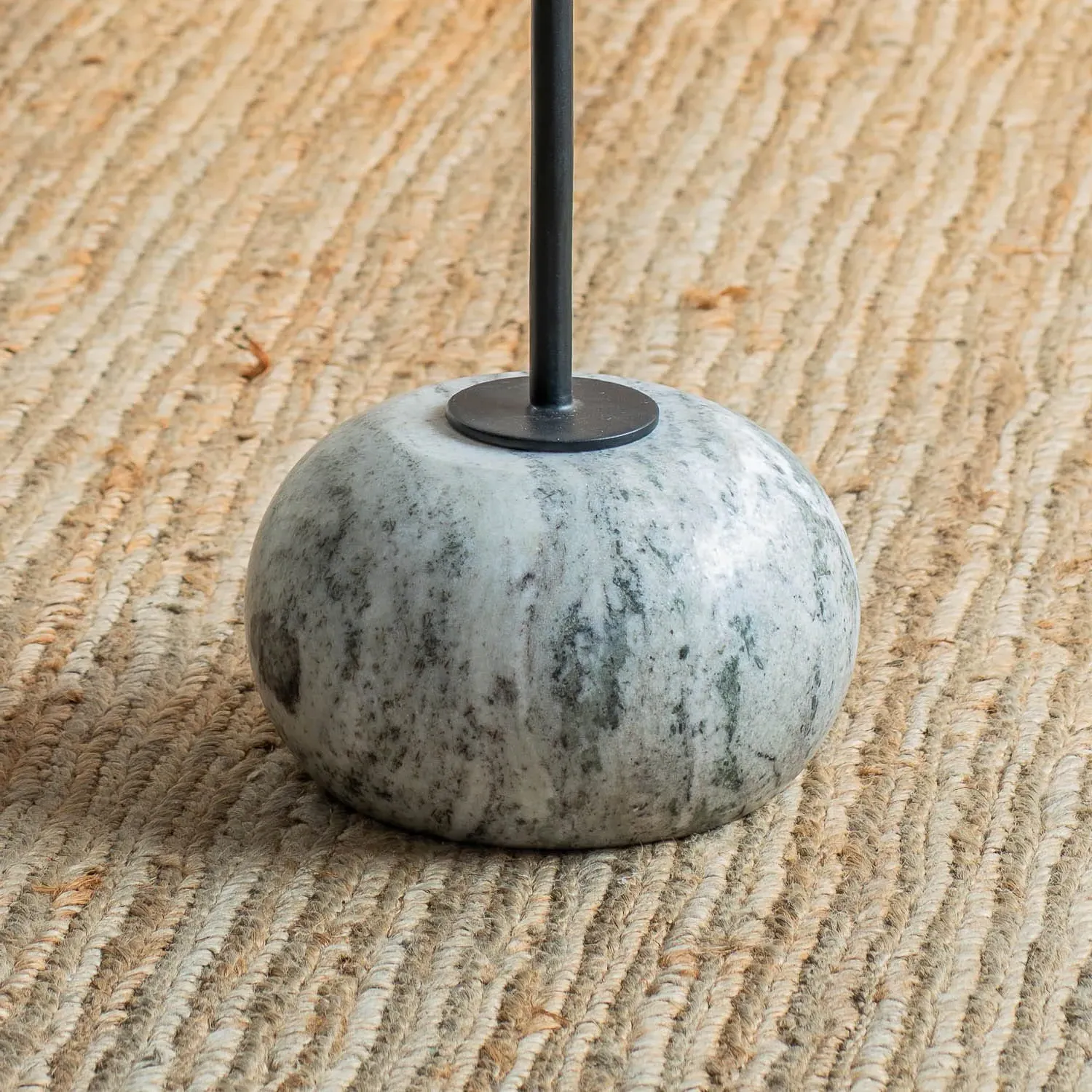 Noland Round Side Table - Mango Wood, Marble