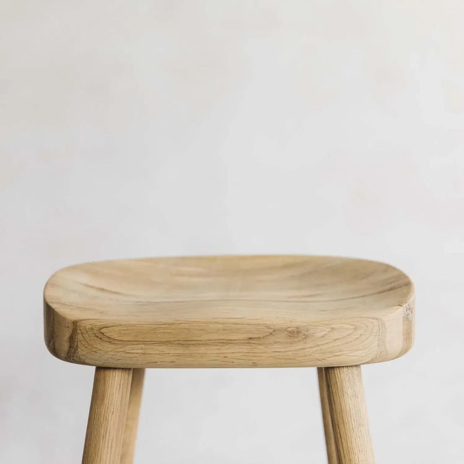 Oak Farmhouse Kitchen Stool - Oak