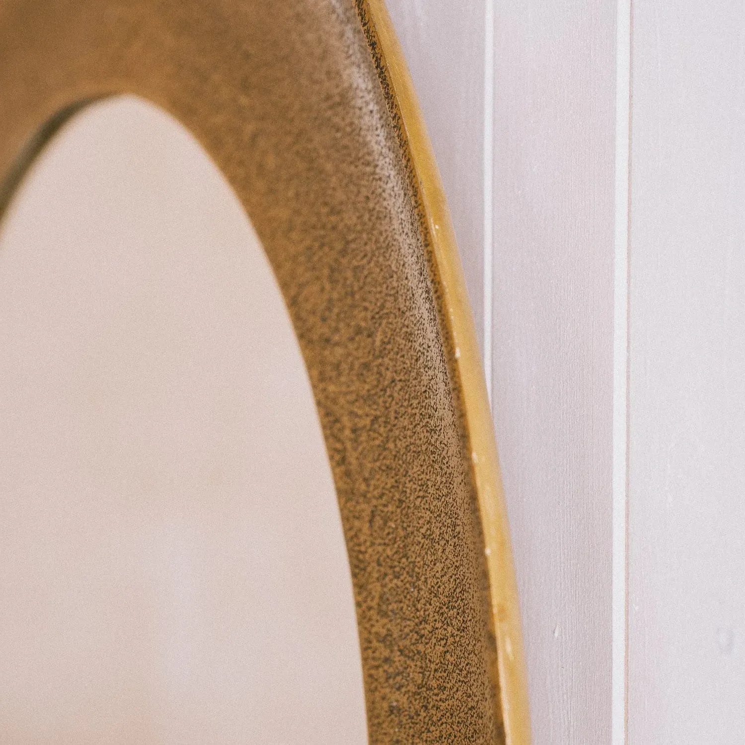 Oliver Large Round Wall Mirror - Aged Brass, Aluminium