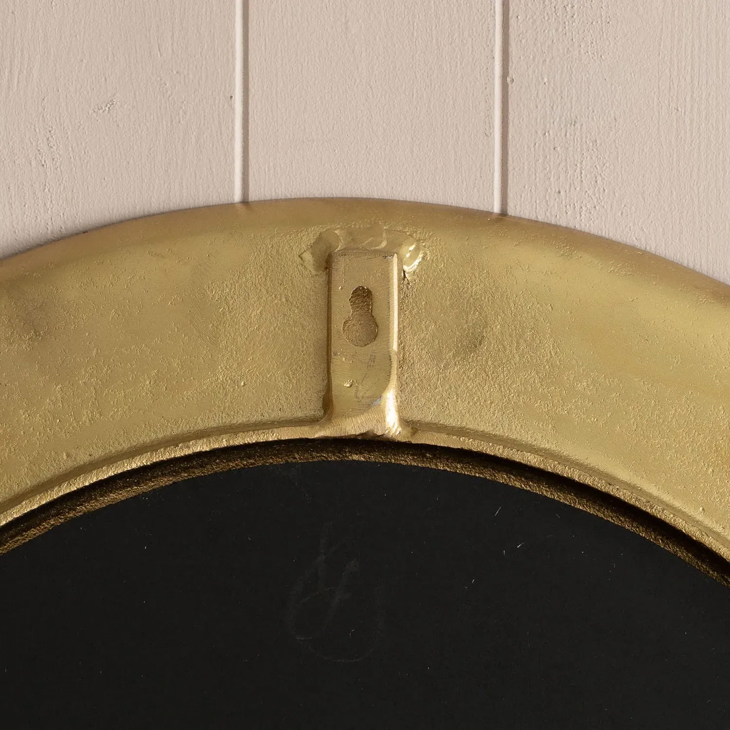 Oliver Small Round Wall Mirror - Aged Brass, Aluminium