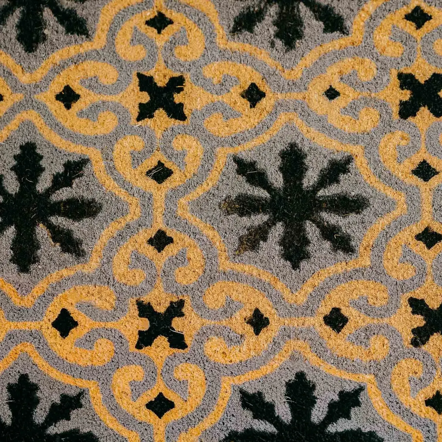 Orient Print Doormat - Blue, Coconut Fibre