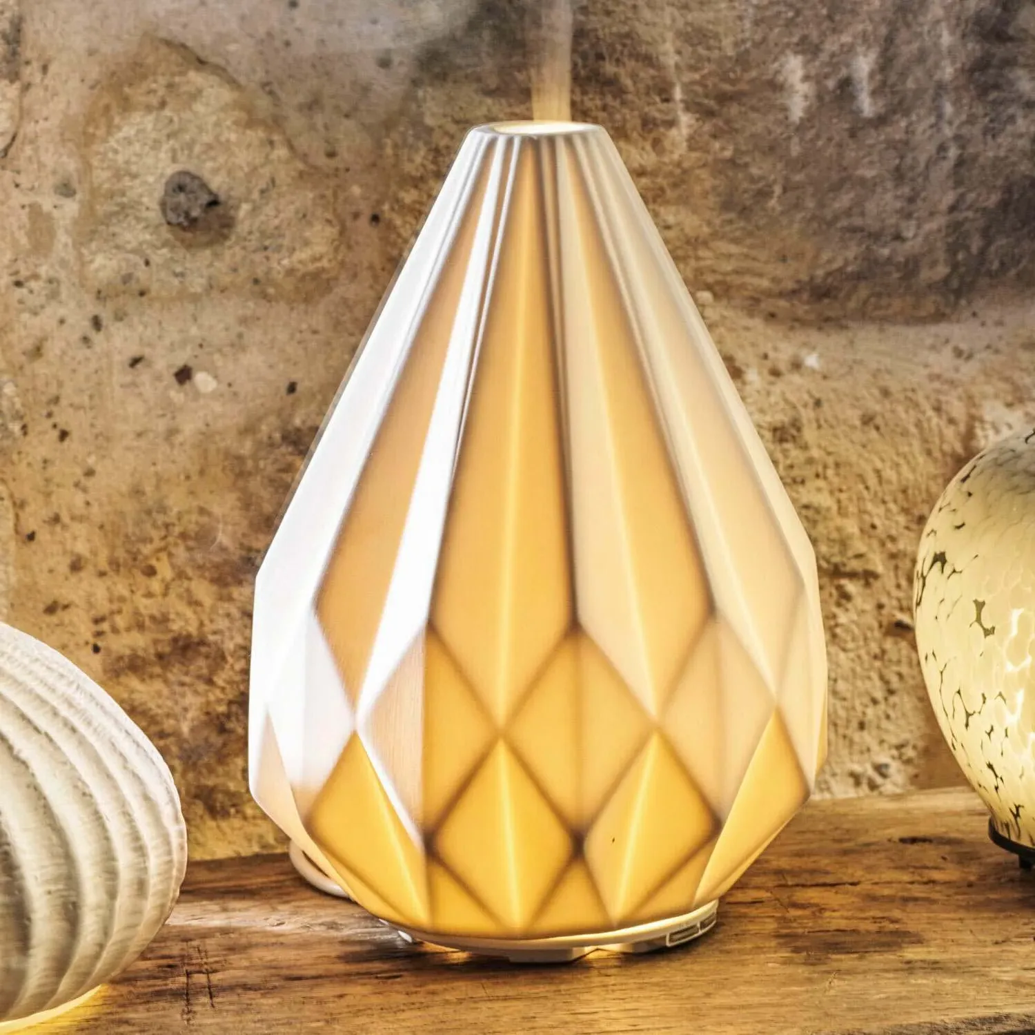 Origami Diffuser - White, Ceramic