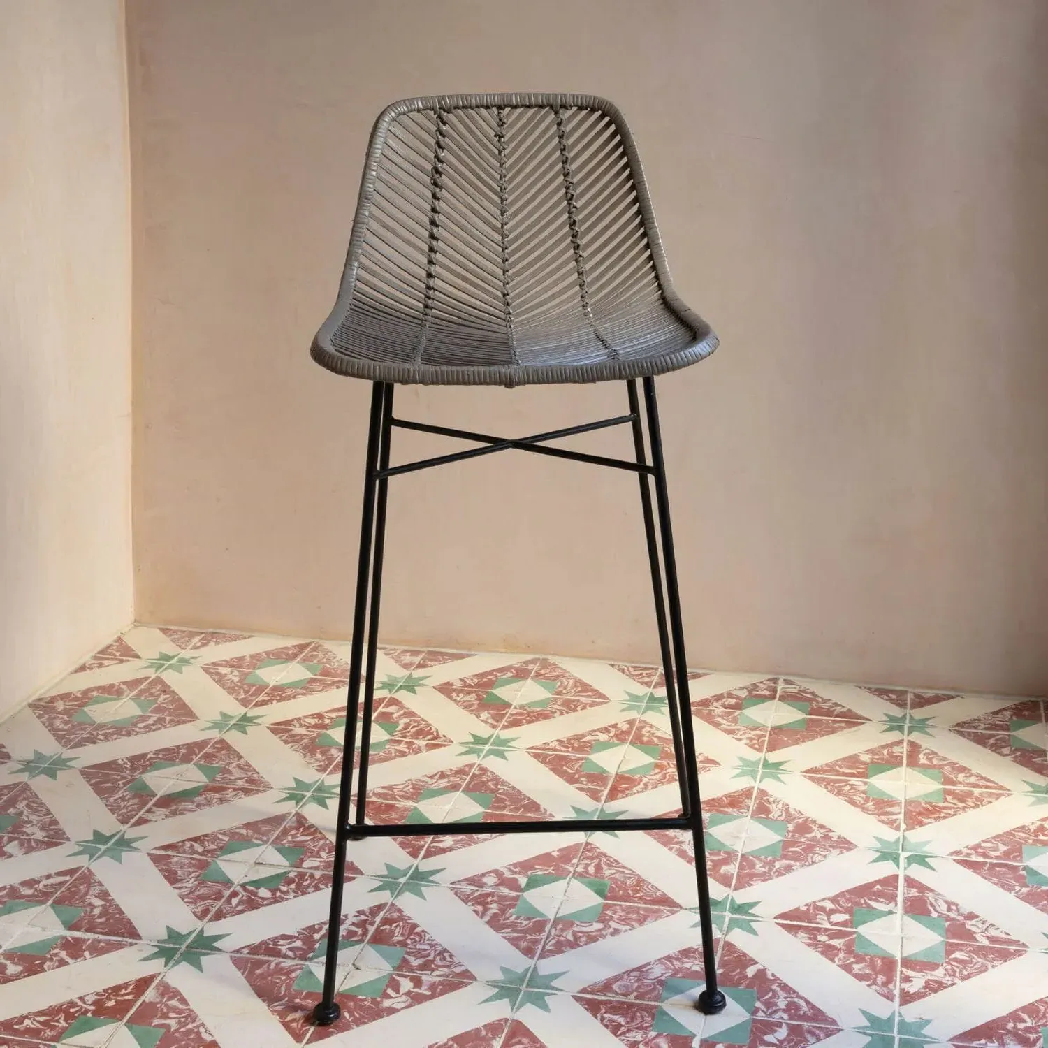 Oslo Counter Stool - Clay, Rattan