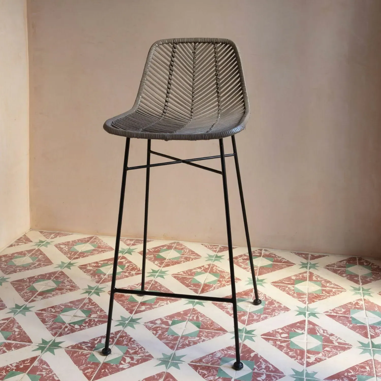 Oslo Counter Stool - Clay, Rattan image