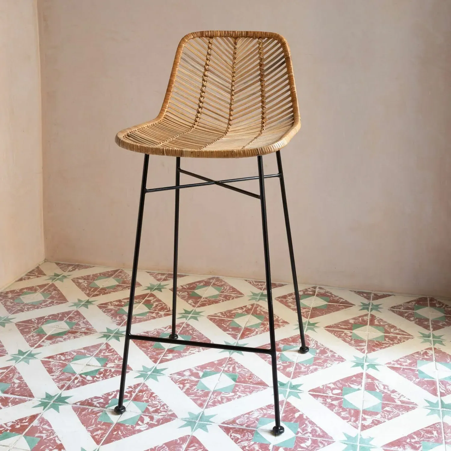 Oslo Counter Stool - Natural, Rattan