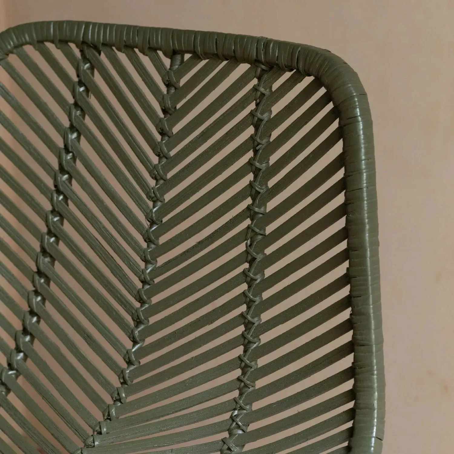 Oslo Counter Stool - Olive Green, Rattan