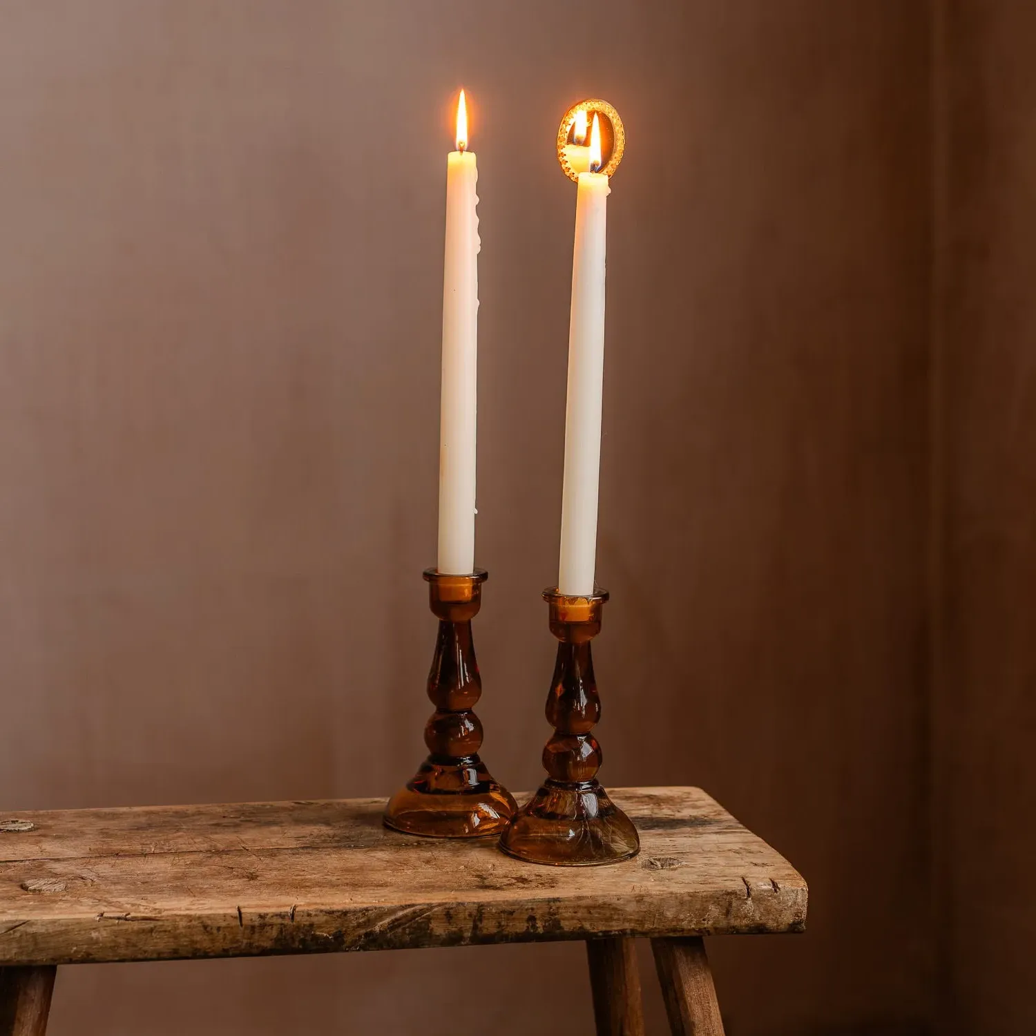 Oval Mirror Candle Charm - Brass