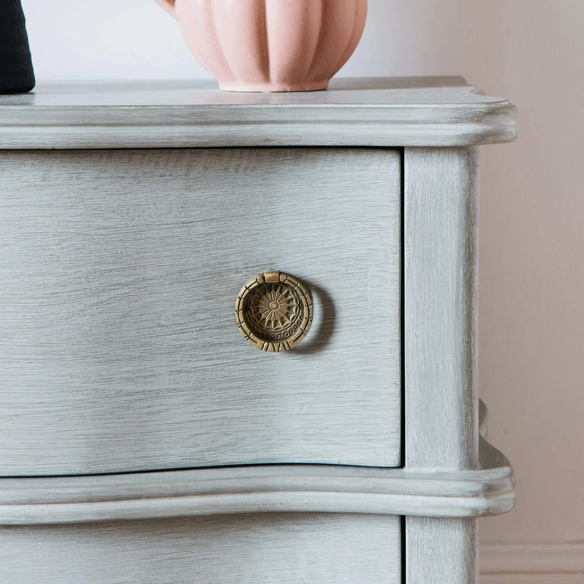 Oyster Two Drawer Bedside Table - Mango Wood