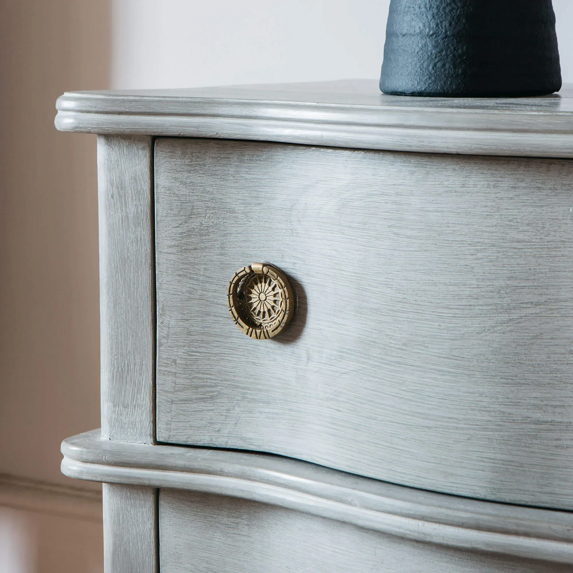 Oyster Two Drawer Bedside Table - Mango Wood
