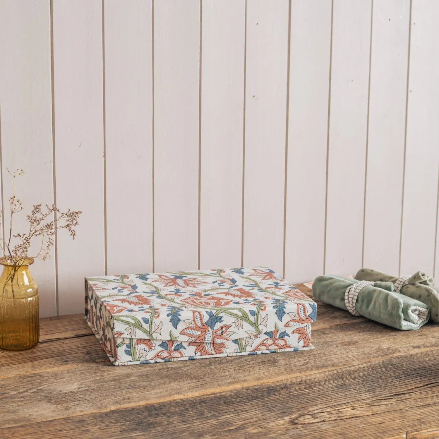 Padma Small Floral Storage Box - Cotton