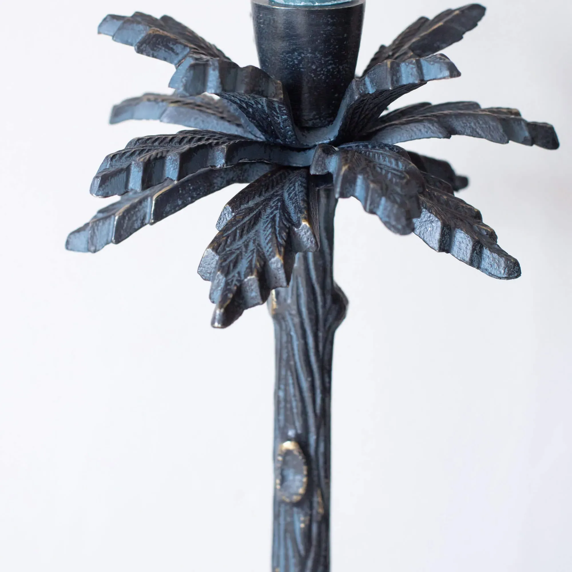 Palm Tree Candlestick - Brass, Metal