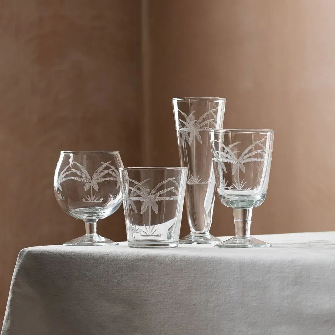 Palm Tree Glass Tumbler - Glass