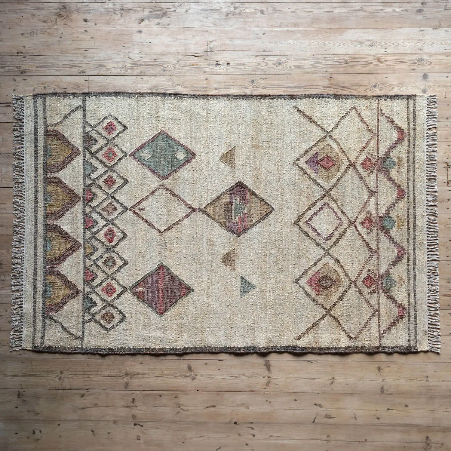 Panja Rug 120 x 180cm - Kilim Pattern, Jute image