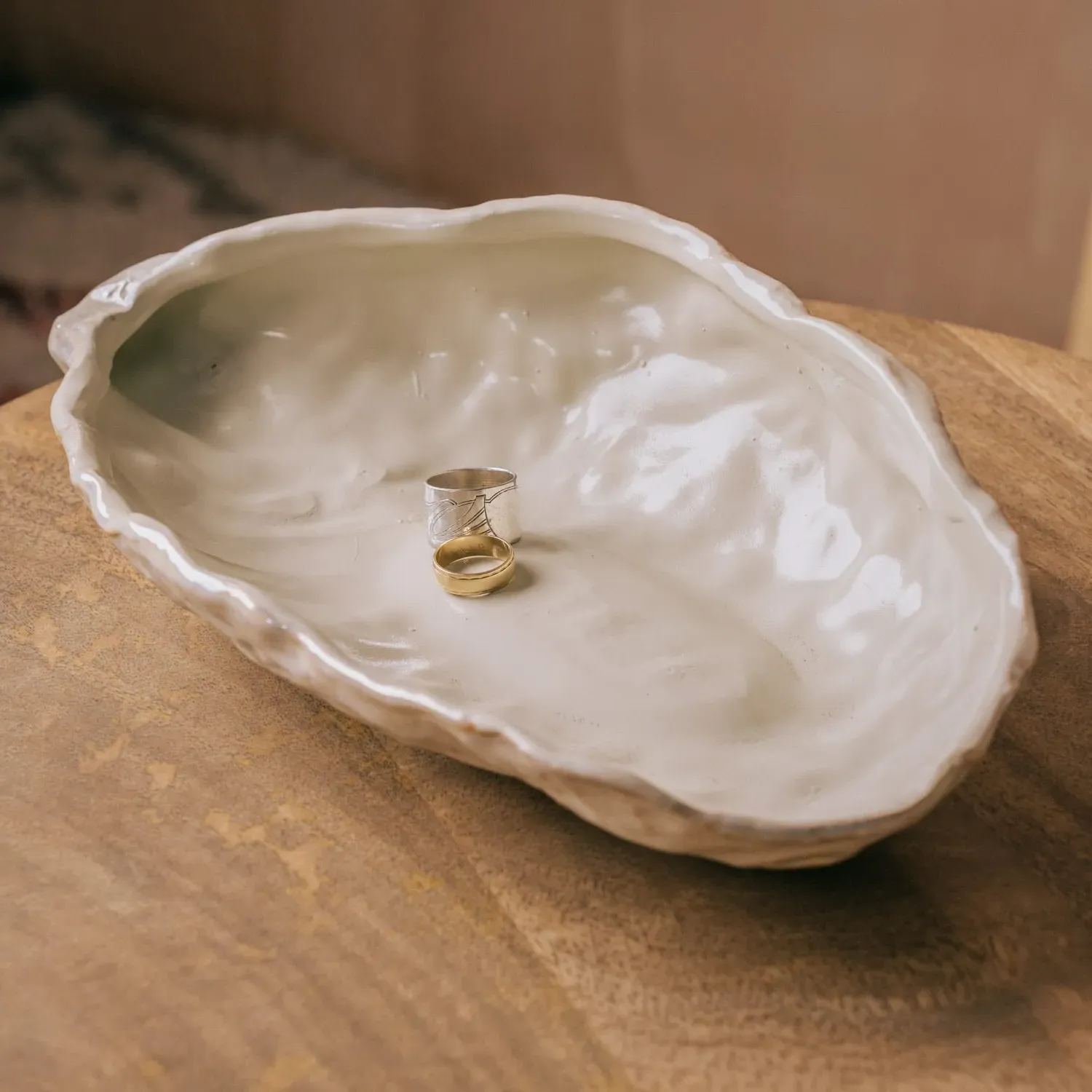 Pearl Medium Ceramic Trinket Dish
