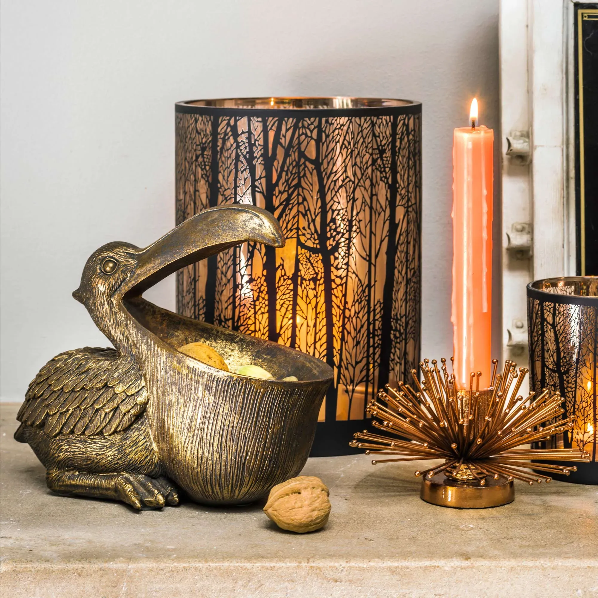 Percy Pelican Dish - Bronze, Resin